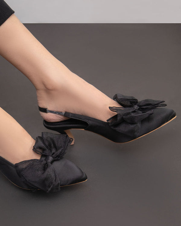 SUHA Bow Mule Heels_BLACK