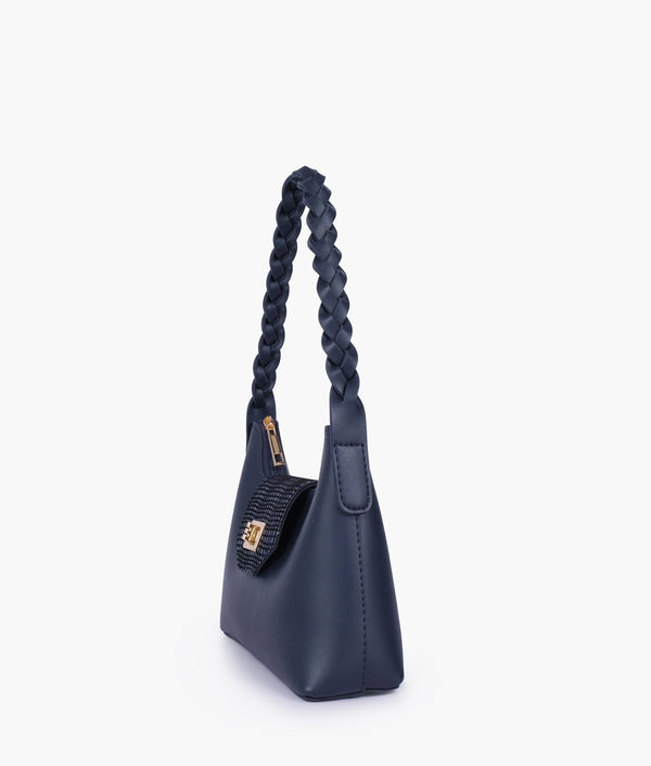 RTW Creation - Blue purse with braided strap