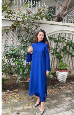 Manahils Stitched Threaded Love Royal Blue
