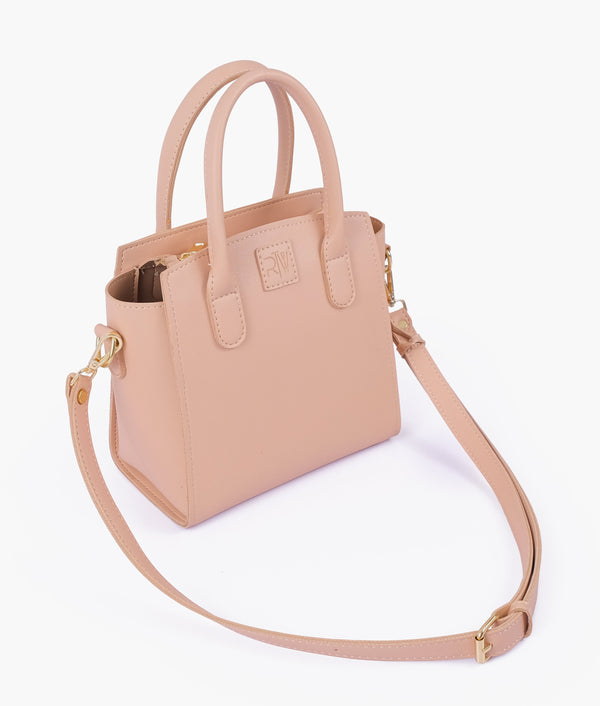 RTW Creation - Peach top-handle mini handbag