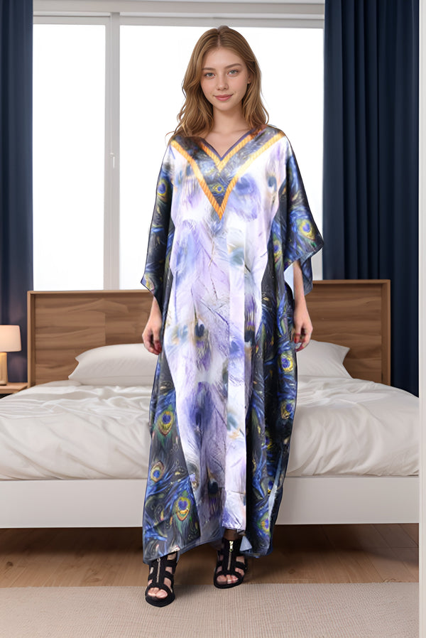 Studio By Arj Vittorian Bliss Silk Caftan is very forgiving and loose fitting for maximum comfort and best wear. To choose your favourite colour from vittorian bliss caftan range so might find yourself buying one in each colour option.