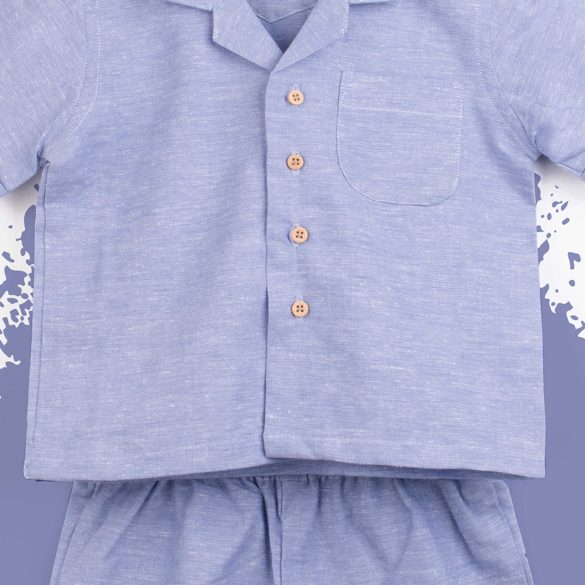 Baby Boy 2 Piece Safari Dark Blue Self