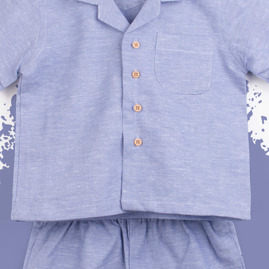 Baby Boy 2 Piece Safari Dark Blue Self