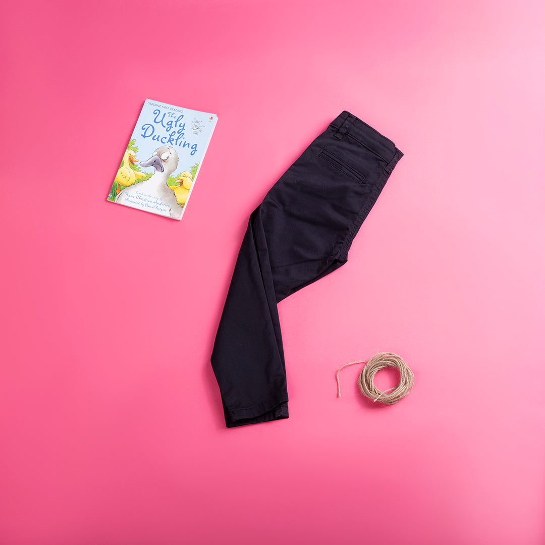 Boys Black Chinos Pant