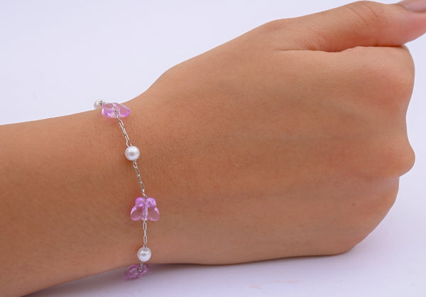 Butterfly Kisses Bracelet Purple