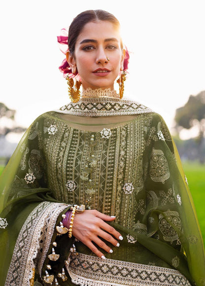 Baad-e-Nau Bahaar By MNR Embroidered Lawn Suits Unstitched 3 Piece MNR23BN Champa - Eid Collection