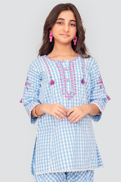 2 pc Yarn Dyed Kurti Suit WEMB-001