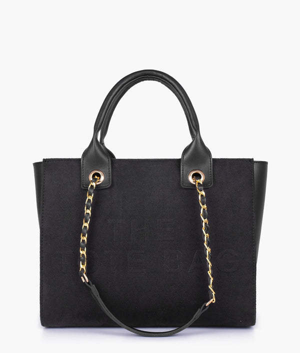RTW Creation - Black chain handle tote
