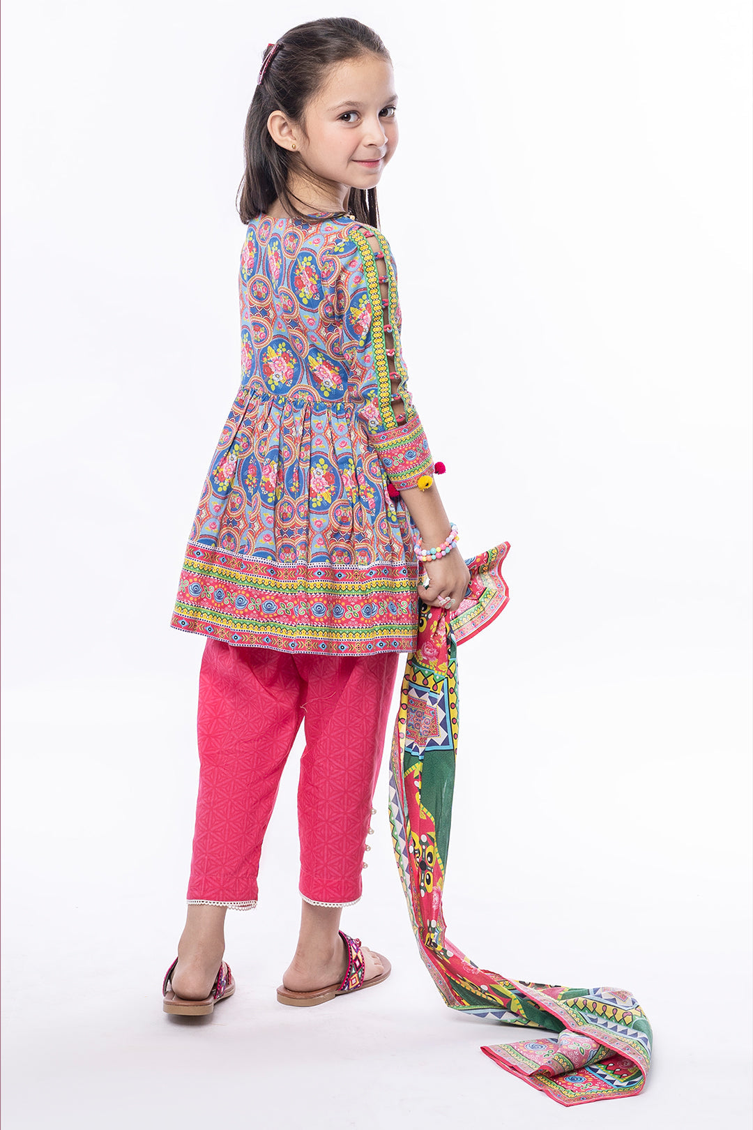 3PCS Digital Printed Lawn Shirt, Dupatta & Cotton Trouser SKU: SFRK-005