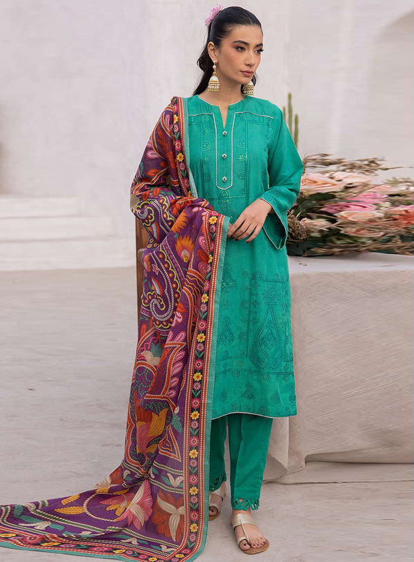 Zellbury Signature Embroidered Lawn 3 Piece Unstitched Suit WUS24E31148