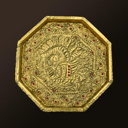 OTTOMAN TRAY LARGE GOLDEN