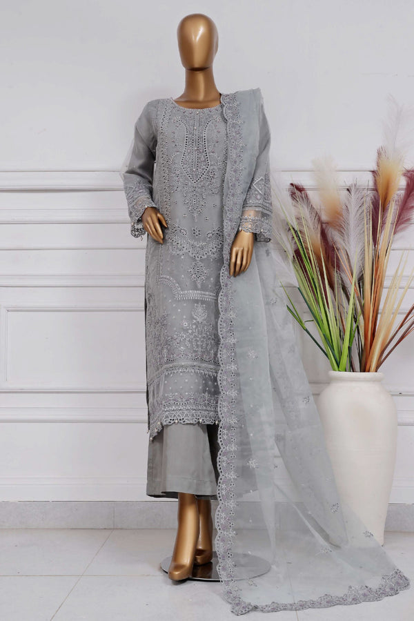 Mahpara by Sada Bahar Stitched 3 Piece Festive Formals Vol-15 Collection-B-29-Grey