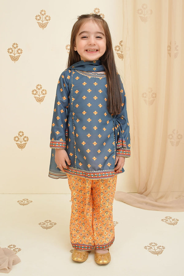 Ochre Clothing Toddlers Eastern Swiss Lawn Digital Printed 3 Pc Suit