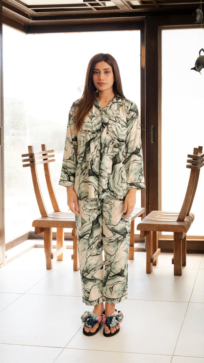 Green Whirlpool PJ Set