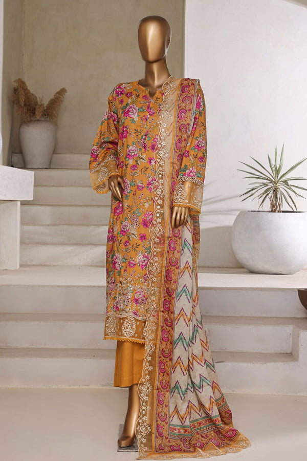 Amyrah By Sada Bahar Stitched 3 Piece Emb Festive Vol-03 Collection'2025-CKD-1058-Golden