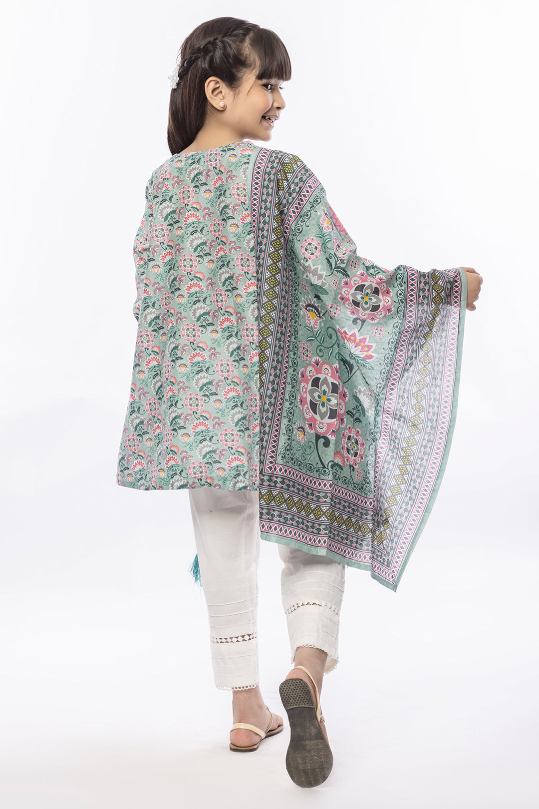 3PCS Digital Printed Lawn Shirt, Dupatta & Cotton Trouser SKU: SFRK-009