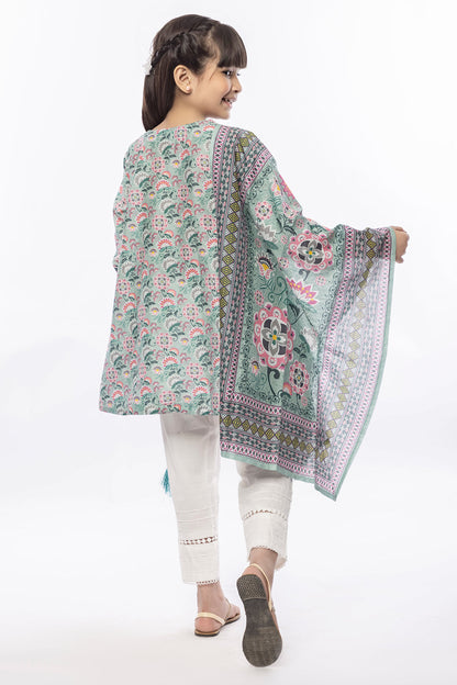 3PCS Digital Printed Lawn Shirt, Dupatta & Cotton Trouser SKU: SFRK-009