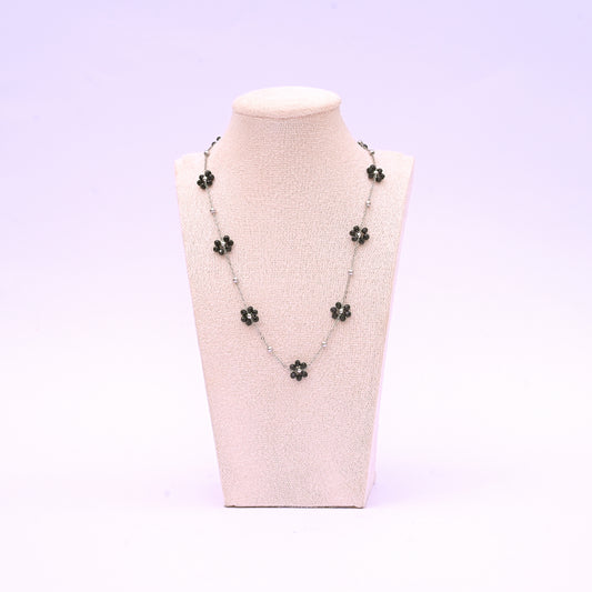 Blooming Beads Necklace Pearl Pink Silver