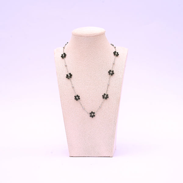 Blooming Beads Necklace Pearl Pink Silver