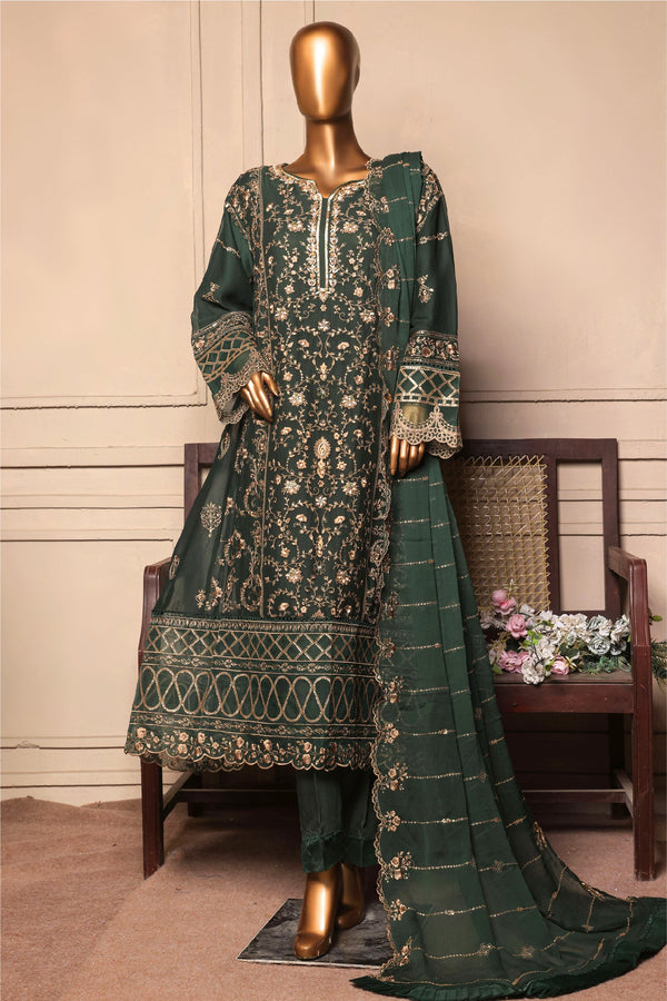 Bin Saeed Stitched 3 Piece Fancy Formals Collection'2025-Owsc-2295-Green