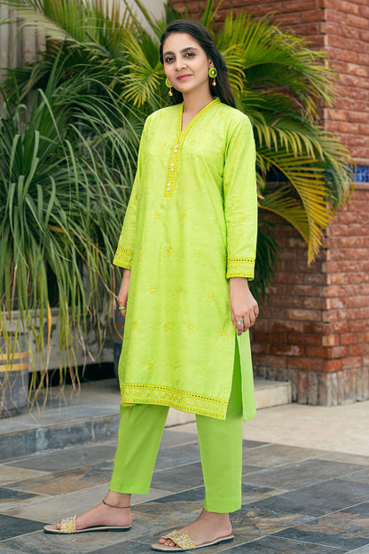 JAQUARD EMBROIDERED SHIRT WITH PLAIN TROUSER  SKU :T-SFC-030