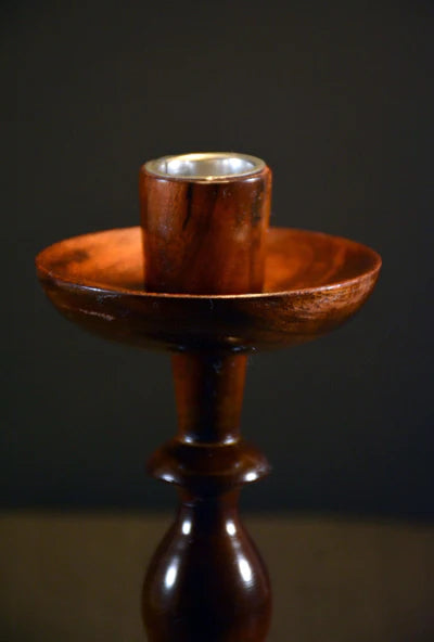 Handmade Antique Vintage Wooden Candlestick