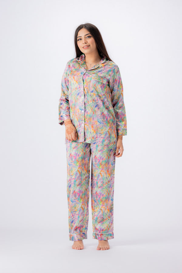 Valerie Women Multi PJ Set 2pc-VL-GLOSSY-05