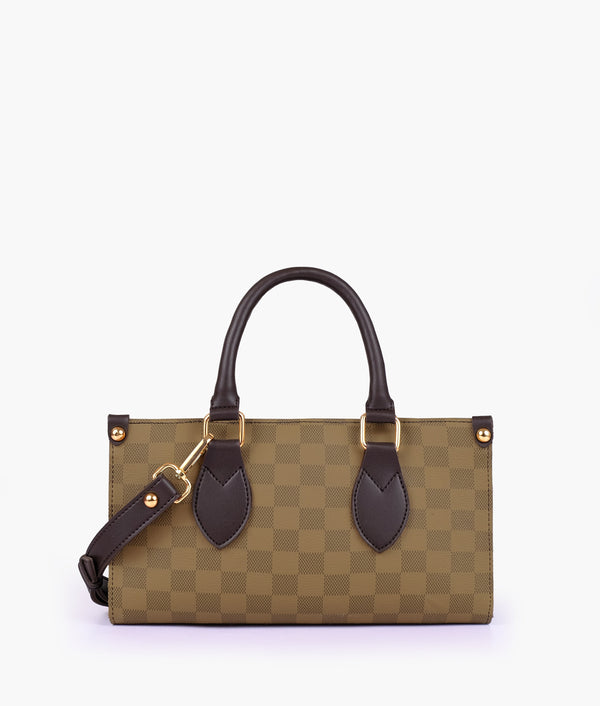 RTW Creation - Brown checkered on-the-go mini bag