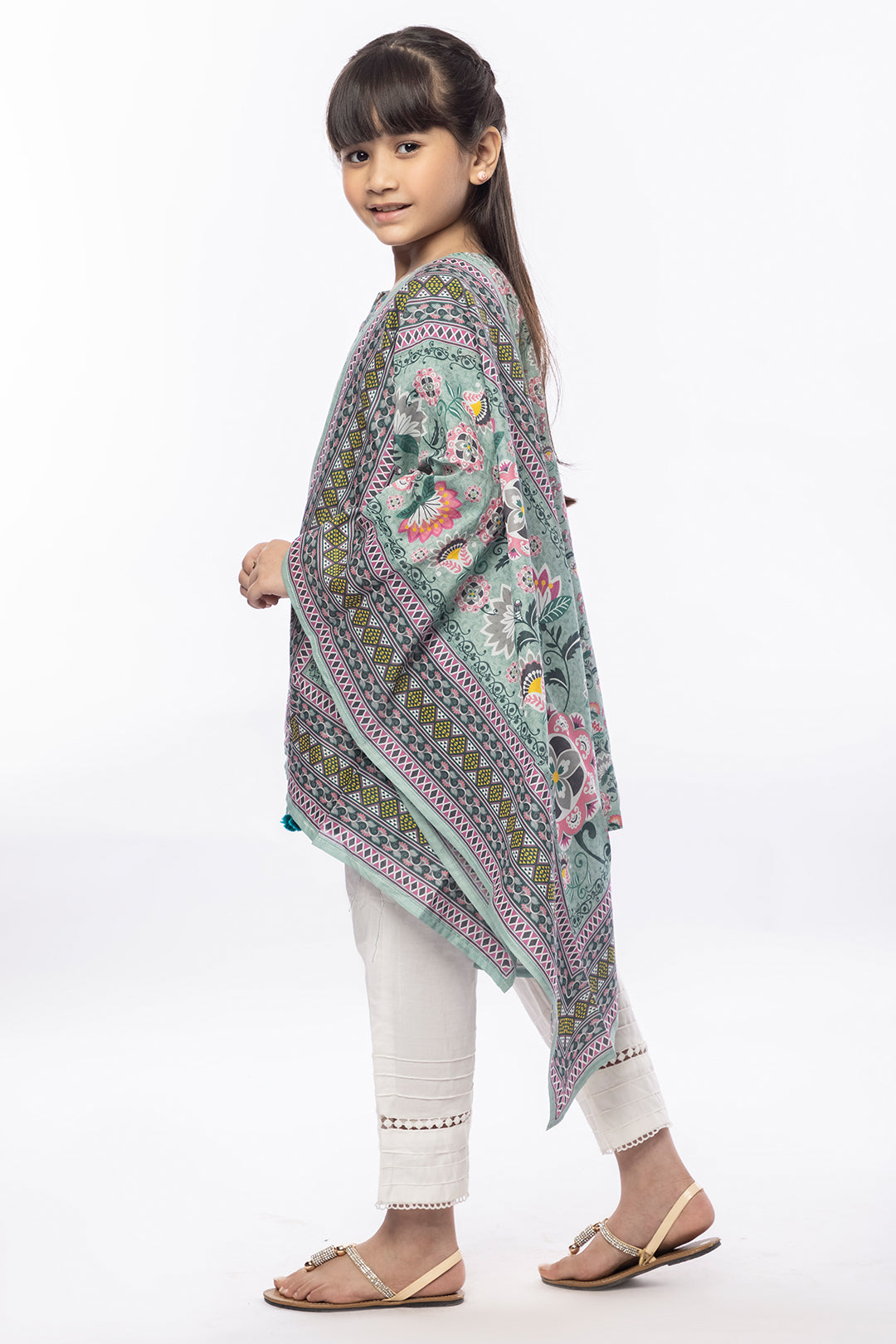 3PCS Digital Printed Lawn Shirt, Dupatta & Cotton Trouser SKU: SFRK-009