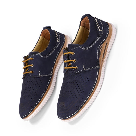 Turkiye-Designer Classic Dotted Shoes In Blue Color