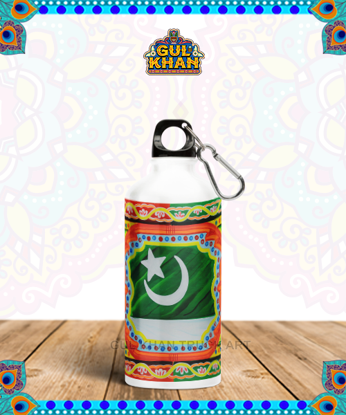 Water Bottle Stainless Steel Pakistan Flag Design