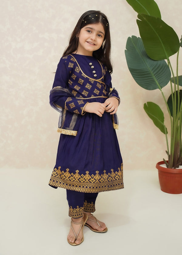 Modest Stitched 3 Piece Formals Kids Collection'2025-Zehra