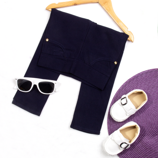Baby Girl Navy Blue Fancy Jagging