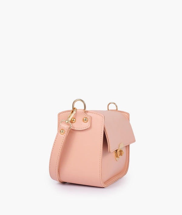 RTW Creation - Peach saddle bag with twist lock