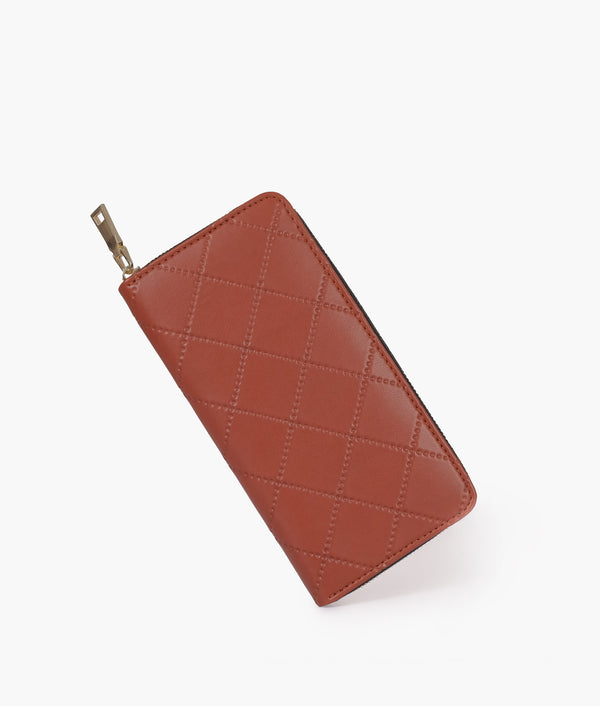 RTW Creation - Rust quilted pattern wallet