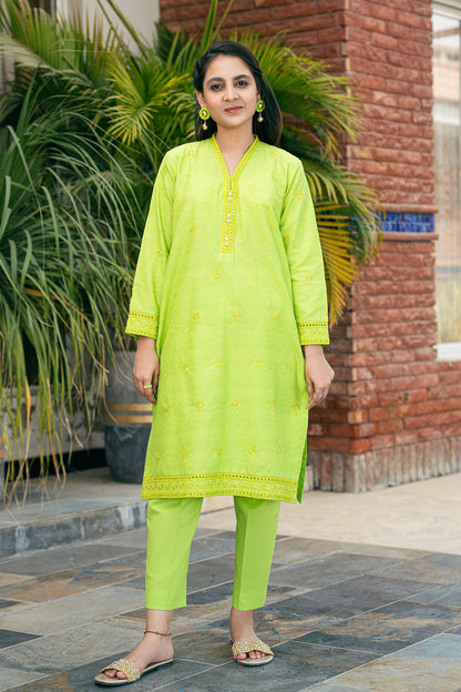 JAQUARD EMBROIDERED SHIRT WITH PLAIN TROUSER  SKU :T-SFC-030