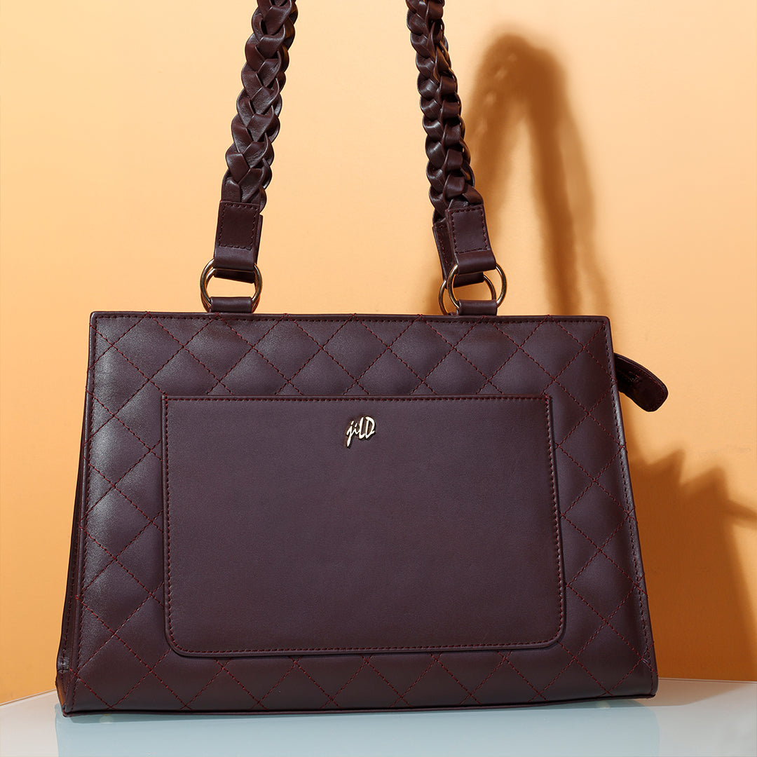 Velvique Leather Tote Bag-tan