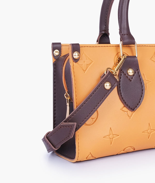 RTW Creation - Mustard and dark brown on-the-go mini bag