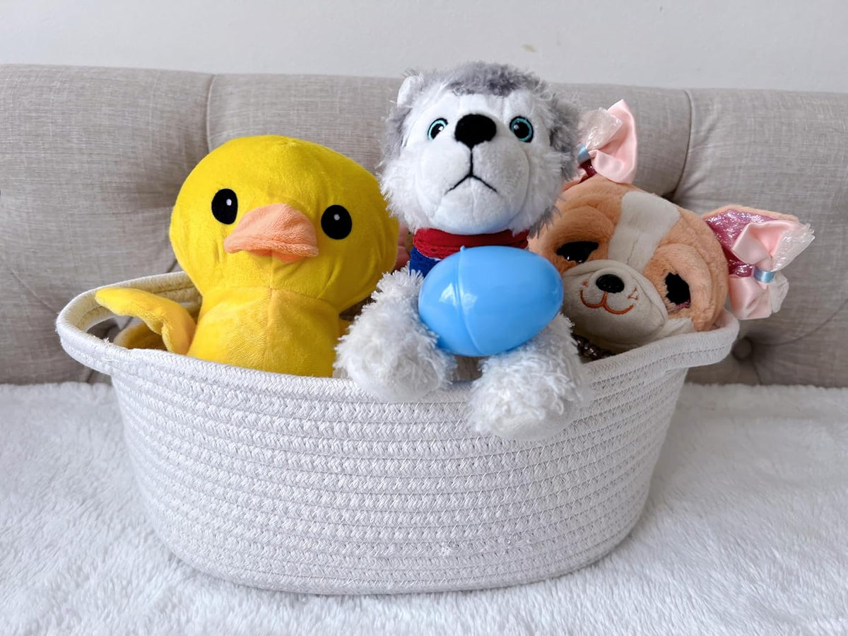 Multi-Purpose Cotton Rope Organizer Storage Basket (Small)