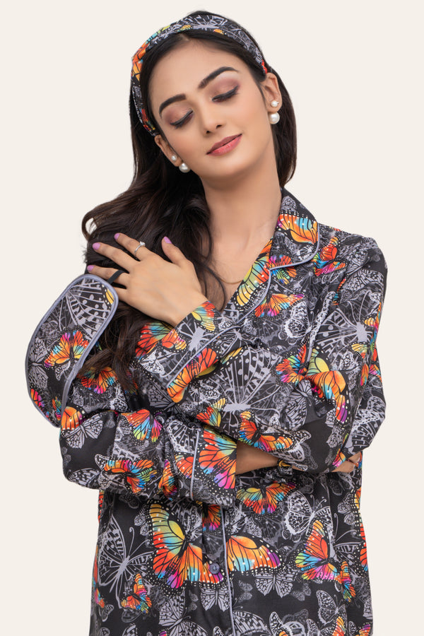 Valerie Summer Collection Breathable Cotton Finish Very Comfy & Soft 5pcs Pajama Set-ARJ-PCTN06