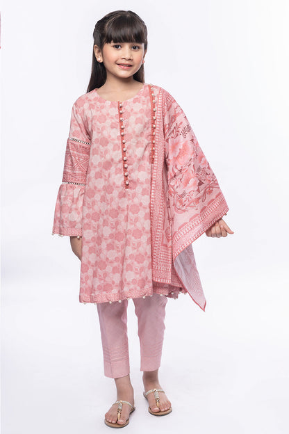 3PCS Digital Printed Lawn Shirt, Dupatta & Cotton Trouser SKU: SFRK-011