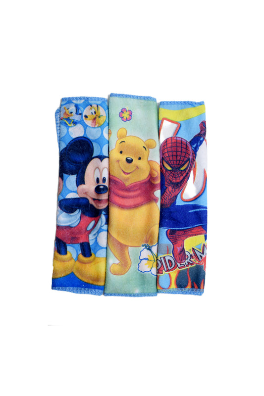 Pack of 3, Cartoon Face towels