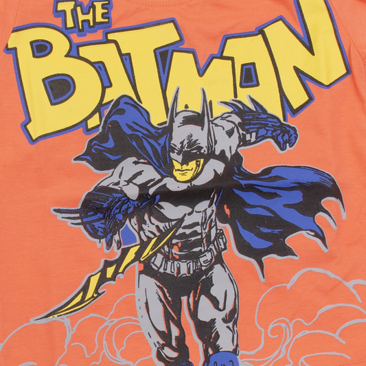 Boy Orange The Batman Print T-Shirt
