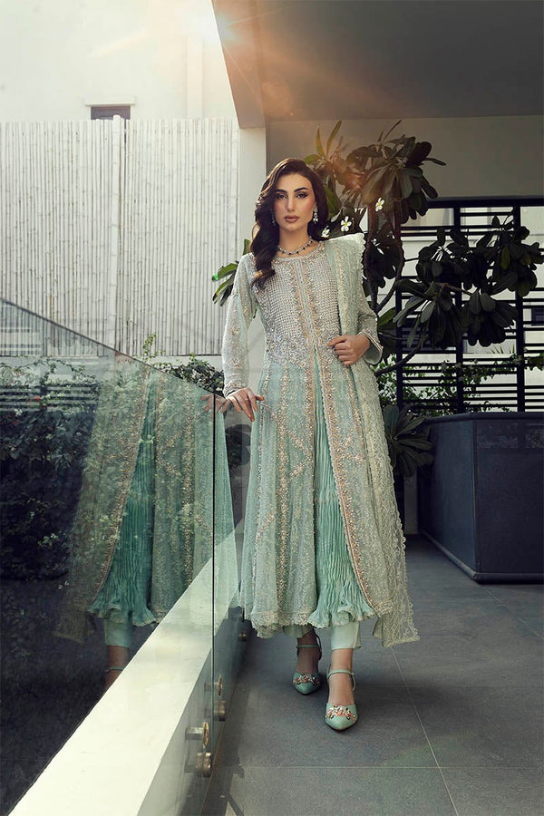 Manahils Stitched Formals K-218-Mint Enchantress