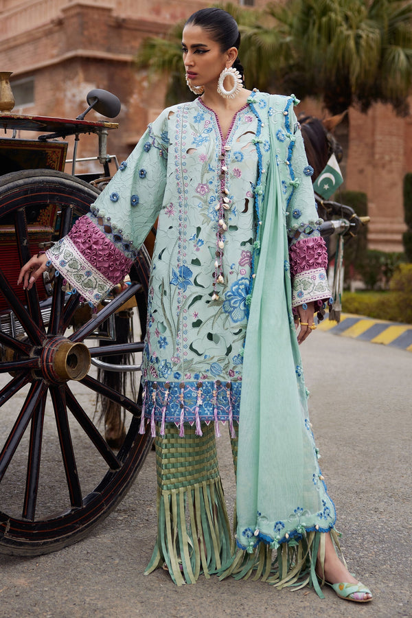 Elan Unstitched 3 Piece Luxury Lawn Collection'2025-09-B-Amara