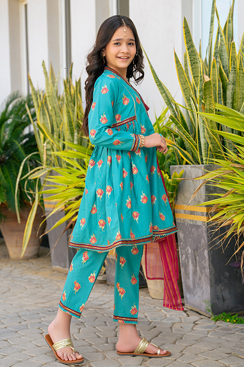 K-SFC-013, Table Print Motifs Shirt With Stright Trouser