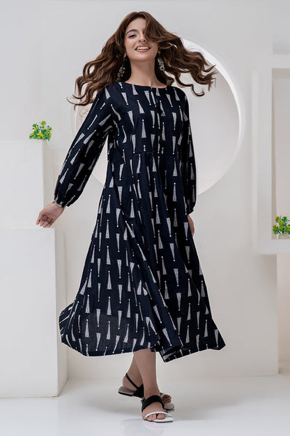 Maxi-019, Long Maxi, One Piece Maxi Digital Print