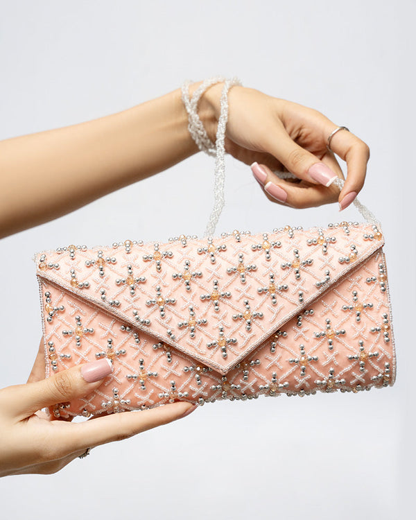 Baby Pink Envelope Clutch_PINK