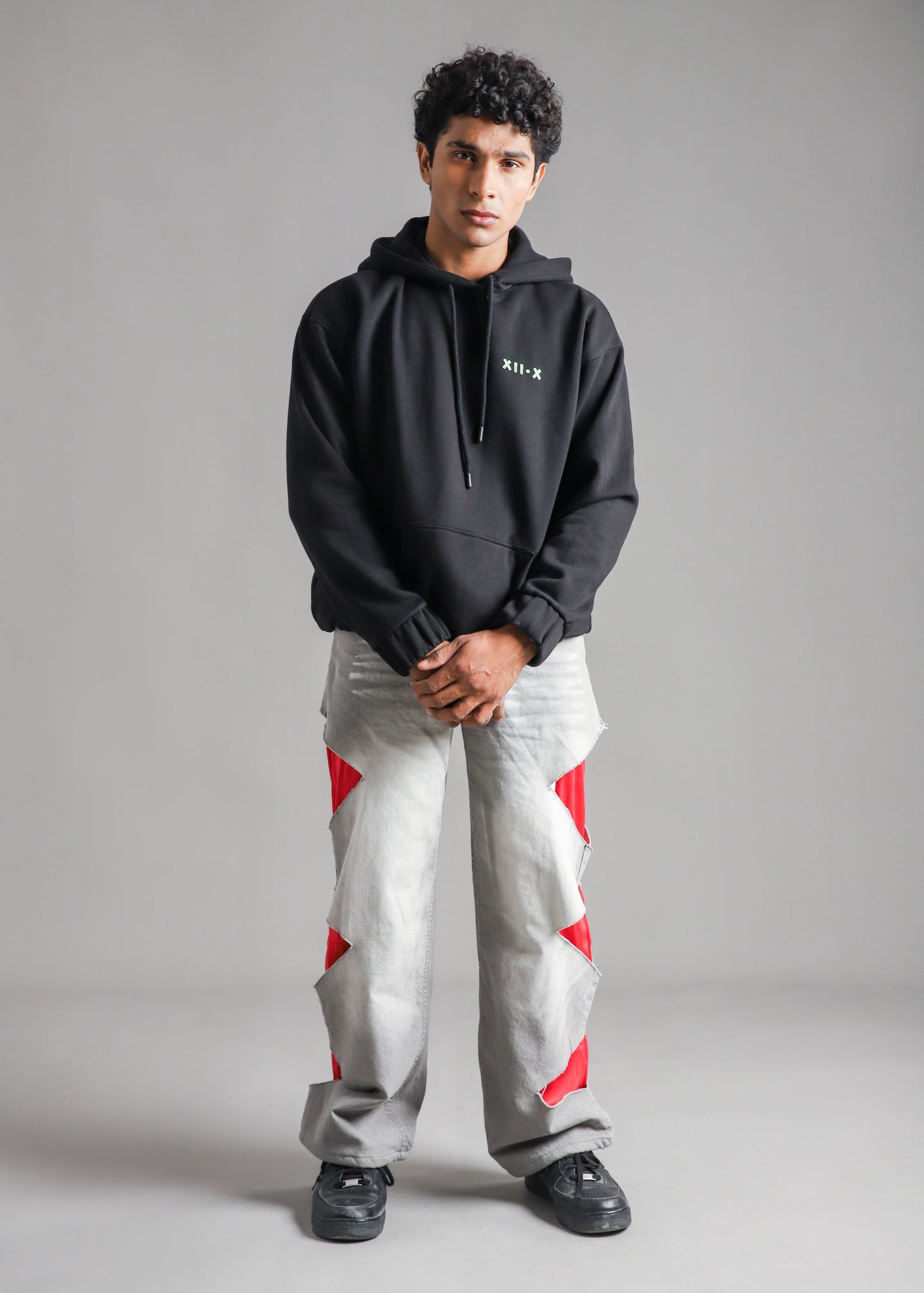 Denim Nylon Hybrid Pants