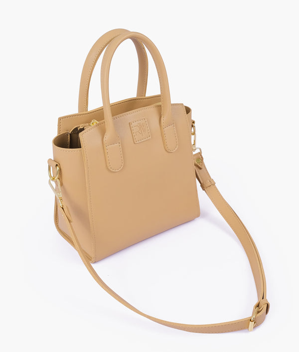 RTW Creation - Coffee top-handle mini handbag
